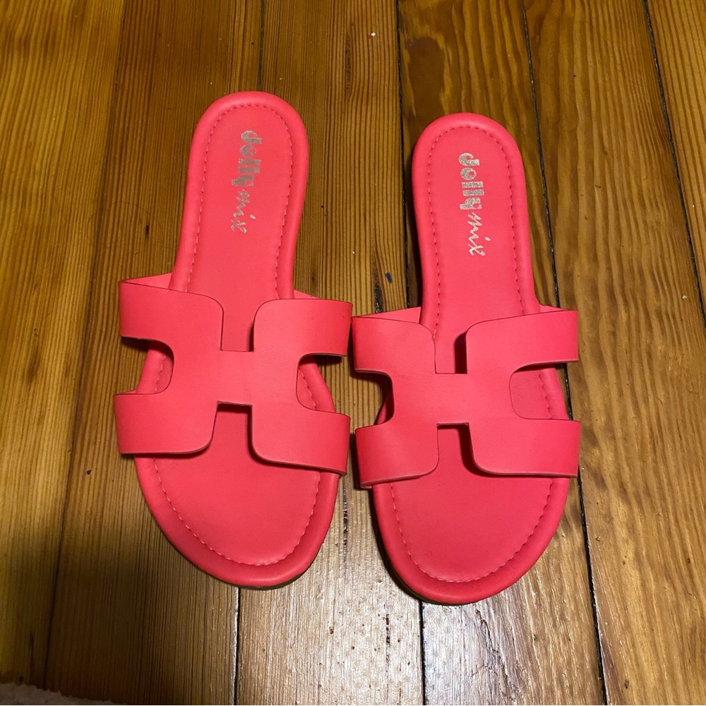 Neon Pink Sandals - Picture 3 of 4